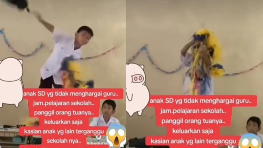 Viral Anak Sd Mengamuk Di Sekolah. (Tiktok)